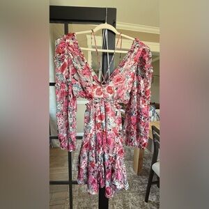 Elliatt - Floral Pink and Red Dress
